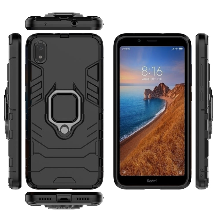 PC +TPU Shockproof Protective Case for Xiaomi Redmi 7A, with Magnetic Ring Holder
