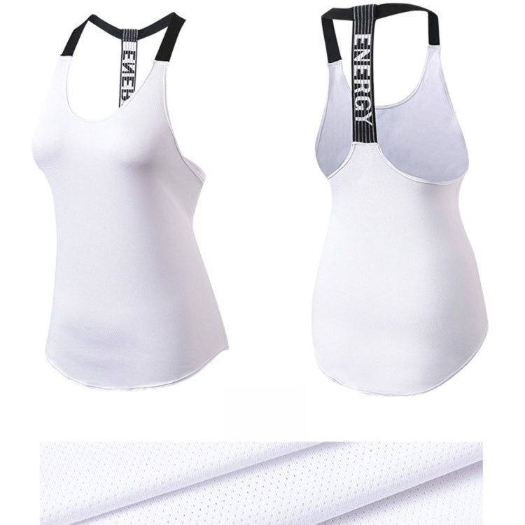 Sexy T-shaped Back Hollow Strap Quick Drying Loose Vest (Color:Rose Red Size:XL)