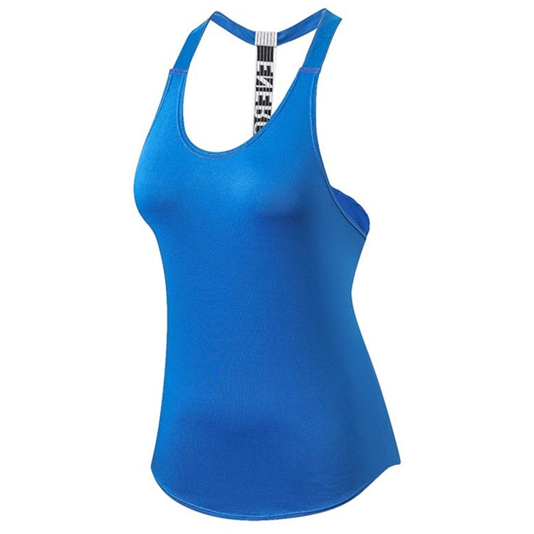 Sexy T-shaped Back Hollow Strap Quick Drying Loose Vest (Color:Rose Red Size:XL)