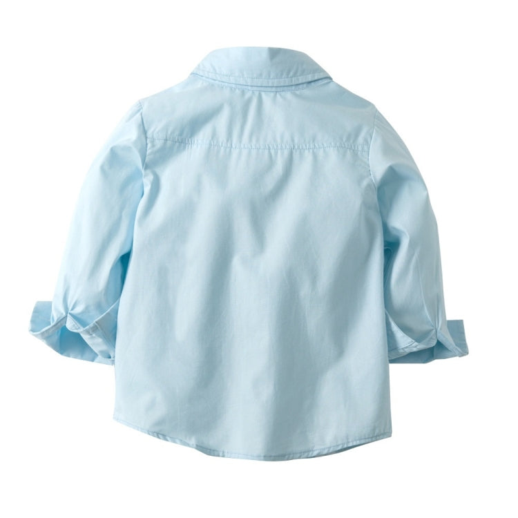Boys Cotton Long-sleeved Shirt + Suspenders Trousers Suit