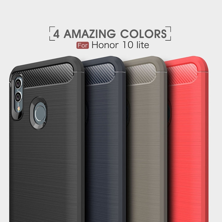 Carbon Fiber Texture TPU Shockproof Case For Huawei Honor 10 Lite / P Smart 2019, For Huawei Honor 10 Lite / P Smart 2019, Huawei Honor 10 Lite / P Smart 2019