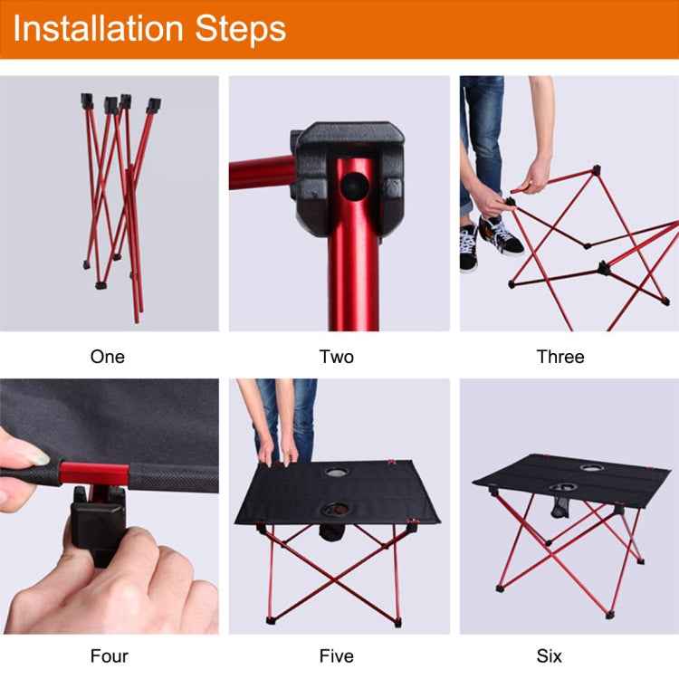 Outdoor Camping Portable Light Folding Table Oxford Cloth Aviation Aluminum Picnic Barbecue Table