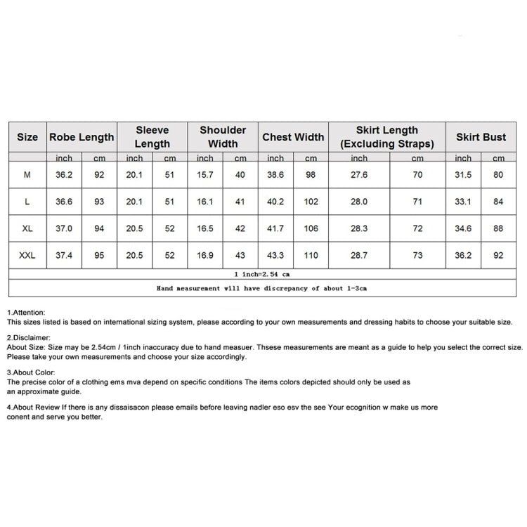 2 in 1 Spring and Summer Imitation Silk Flower Pattern Suspender Nightdress + Cardigan Nightgown Set for Ladies (Color:COLD BLUE Size:XXL), M, L, Xl, Xxl