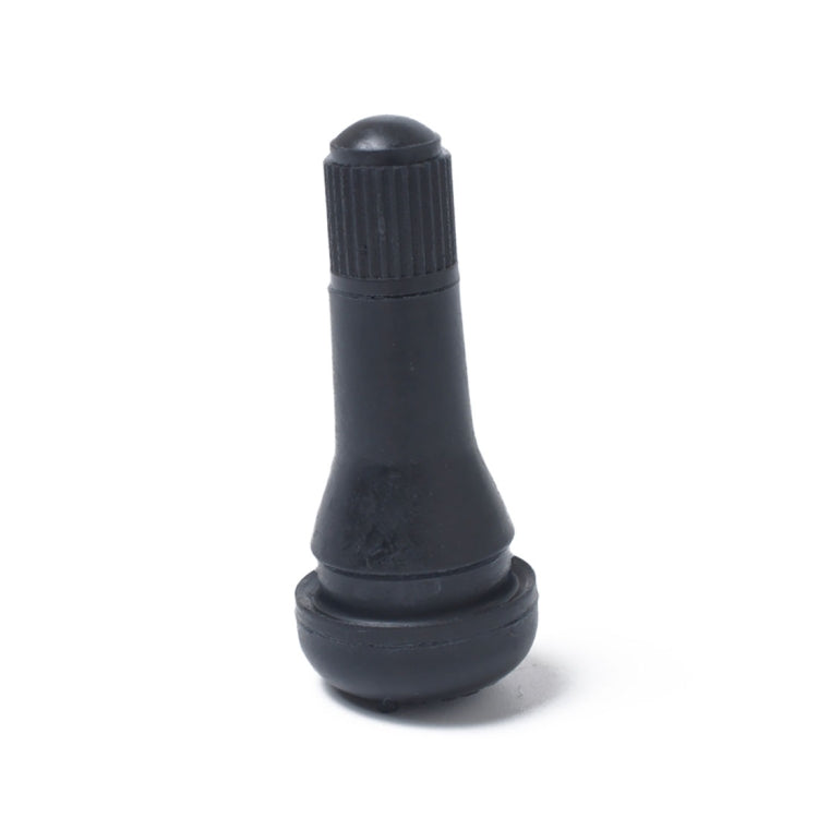Snap-in Short Black Rubber Valve Stem (TR413) 4-Pack with Valve Core Wrench for Tubeless 0.453 Inch 11.5mm Rim Holes on Standard Vehicle Tires