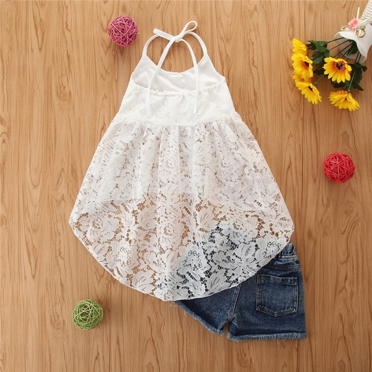 Girls Sling Sleeveless Top Skirt Shorts Two-piece Suit