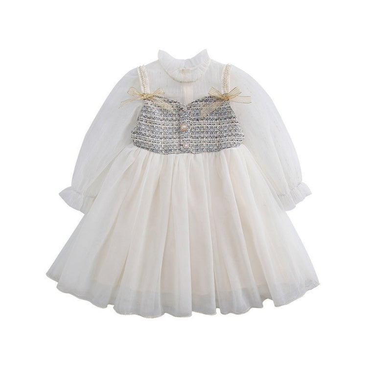 Girls Long Sleeve Mesh Dress