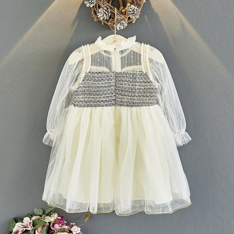 Girls Long Sleeve Mesh Dress