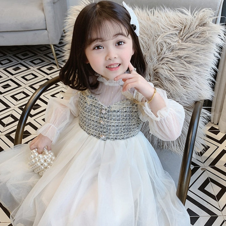 Girls Long Sleeve Mesh Dress