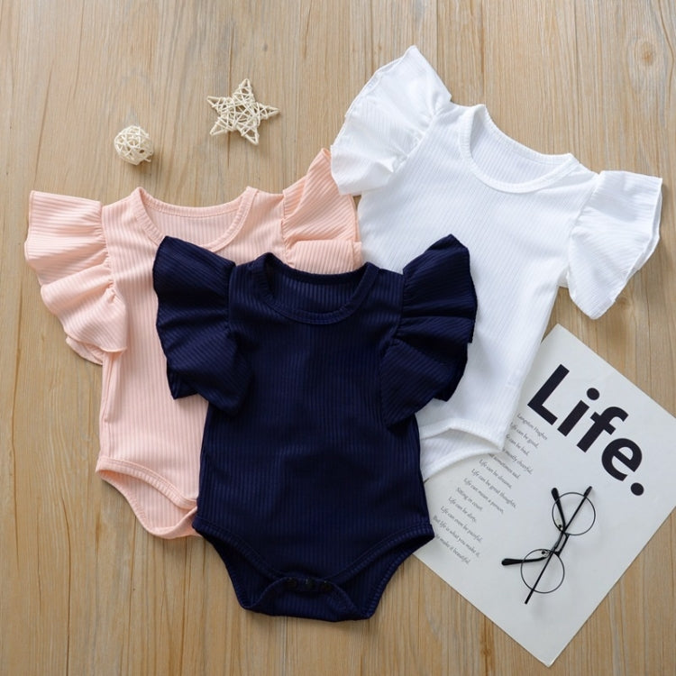Baby One-piece Romper With Large Lace Sleeves
