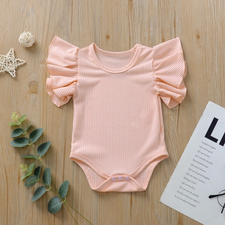 Baby One-piece Romper With Large Lace Sleeves