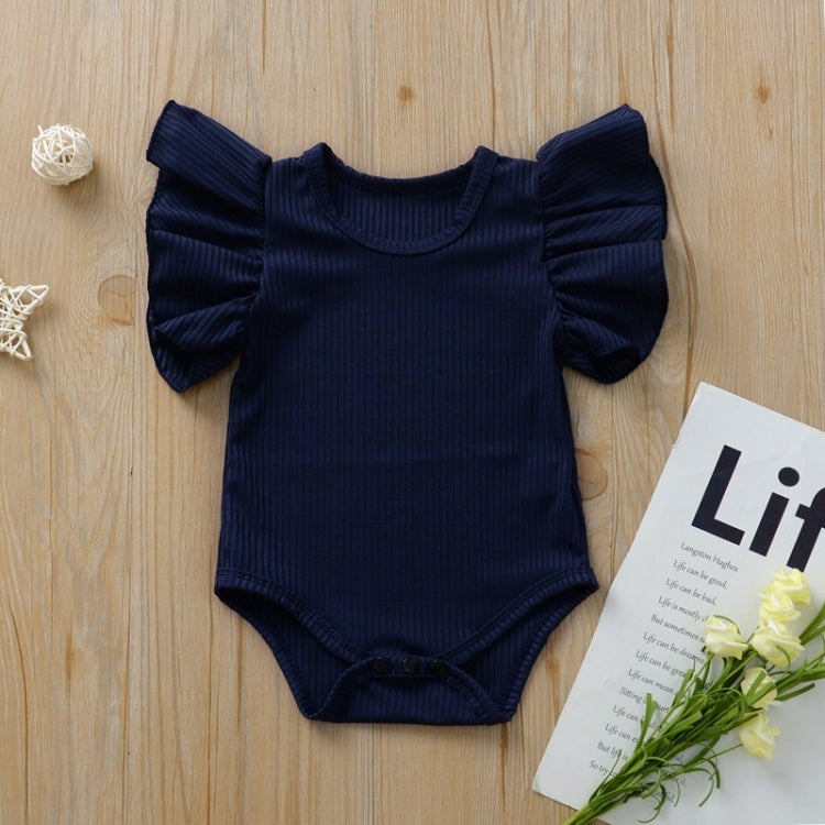 Baby One-piece Romper With Large Lace Sleeves