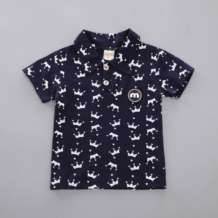 Childrens Two-piece Summer Crown Shirt For Boys
