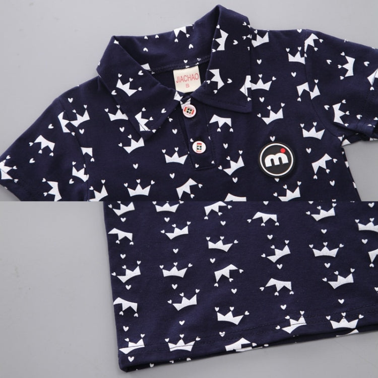 Childrens Two-piece Summer Crown Shirt For Boys