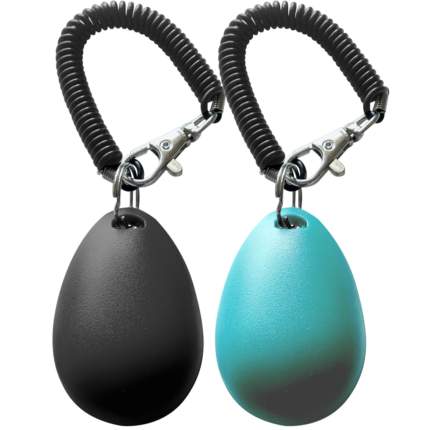 HoAoOo® Pet Training Clicker - Puppy Dog Training Clicker with Wrist Strap (Black + Blue)